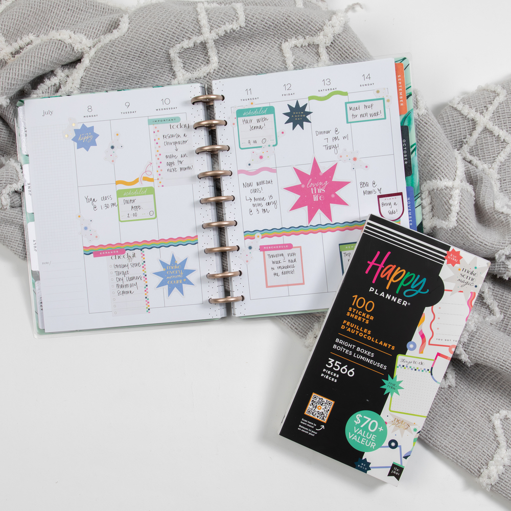 Bright Colorful Boxes - Mega Value Pack Stickers - 100 Sheets