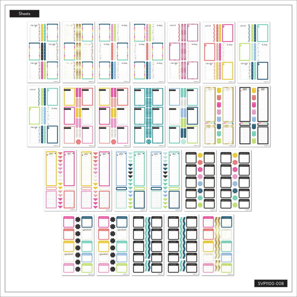 Bright Colorful Boxes - Mega Value Pack Stickers - 100 Sheets – The ...