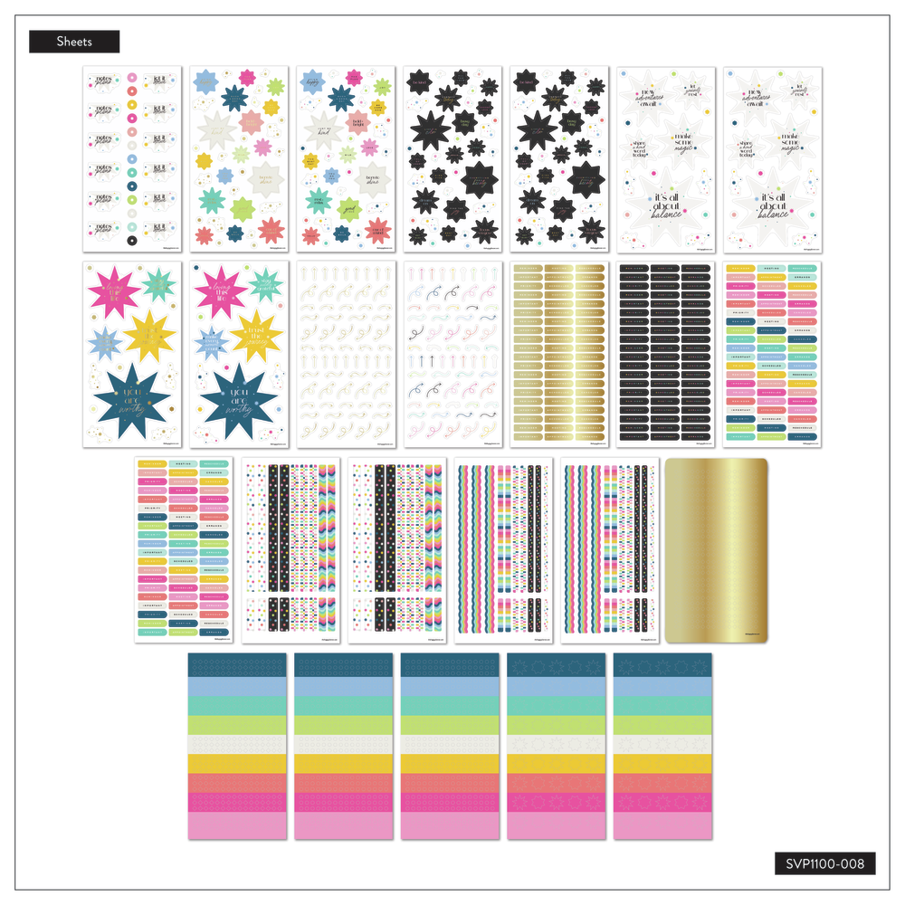 Bright Colorful Boxes - Mega Value Pack Stickers - 100 Sheets – Happy ...