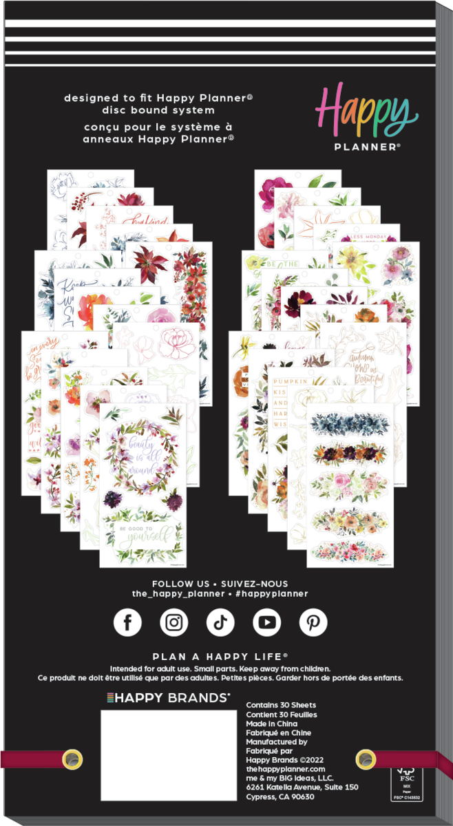 Value Pack Stickers - Seasonal Florals