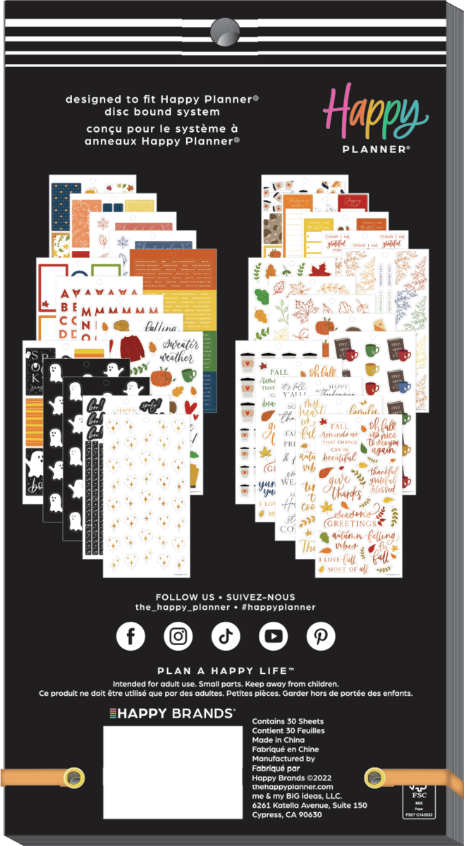 The Happy Planner Value Pack Sticker Book Bundle Set - Fall hotsell 2023’ Newest Release