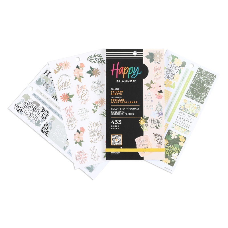 Floral Color Story - Value Pack Stickers – Happy Planner
