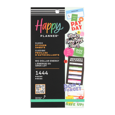 Savvy Bee Budget Planner Stickers Value Pack of 1210 Finance Stickers for  Planners & Journals, Calendars, Notebooks 24 Sheets per Pack 