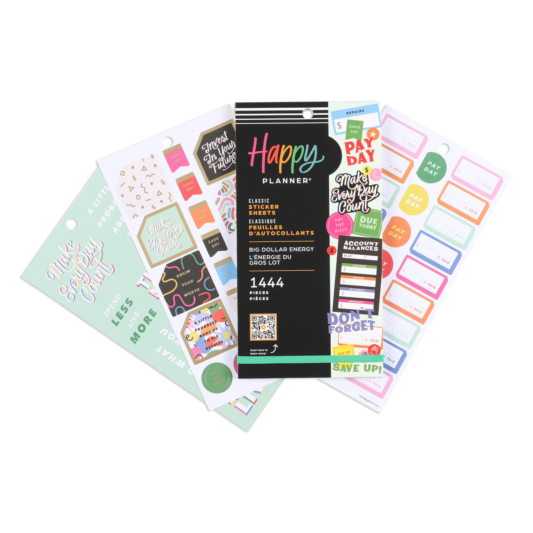 Adding Value Stickers Big Dollar Energy - Value Pack Stickers – Happy Planner