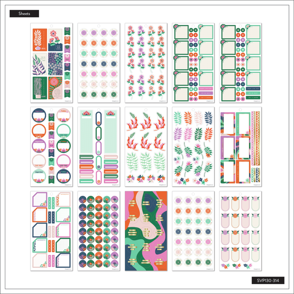 Sticker Abstrack Abstract Florals - Value Pack Stickers – Happy Planner