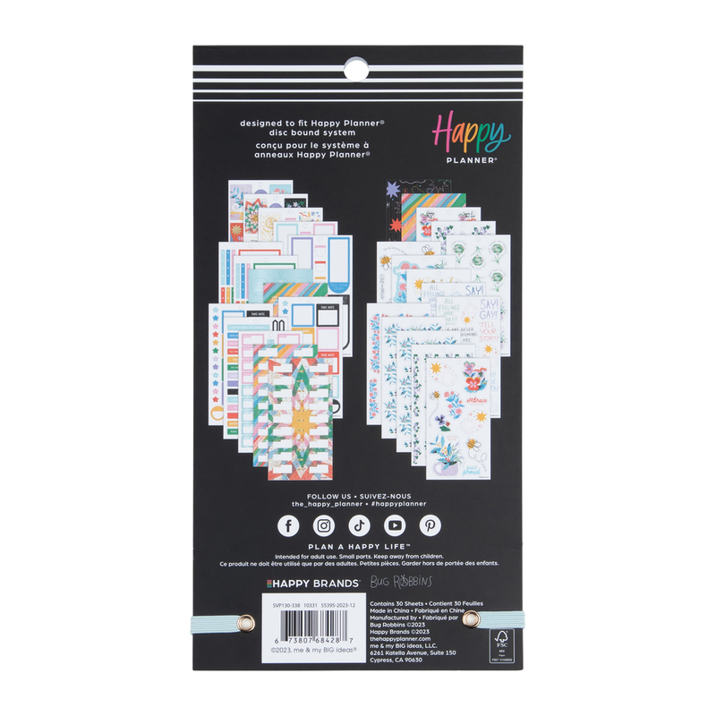 Bug Robbins x Happy Planner Blooming With Pride - Value Pack Stickers