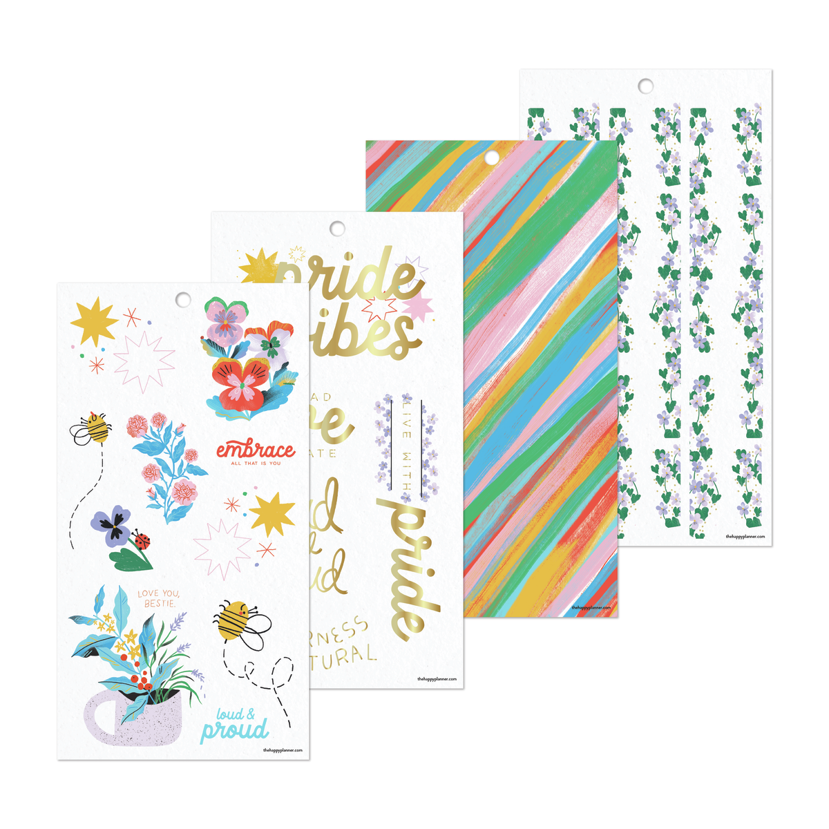 Bug Robbins x Happy Planner Blooming With Pride - Value Pack Stickers