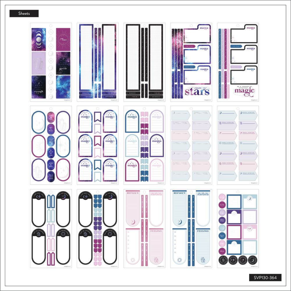 Sticker Layout For Magic Boot Stargazer Magic - Value Pack Stickers – Happy Planner