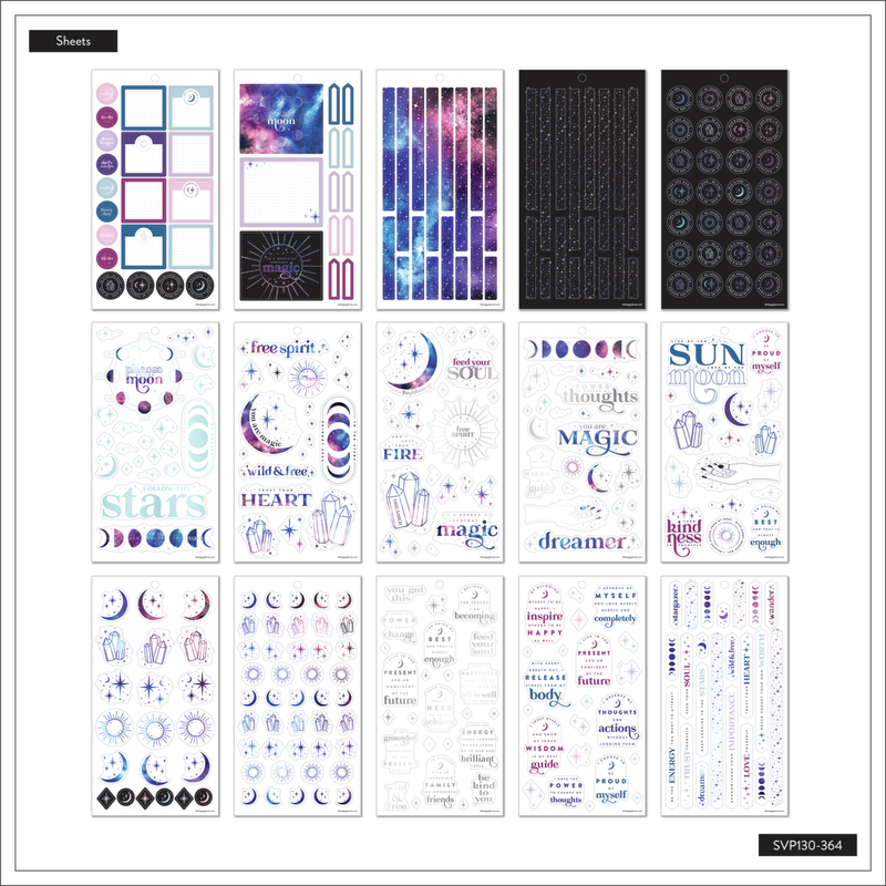 Sticker Layout For Magic Boot Stargazer Magic - Value Pack Stickers – Happy Planner