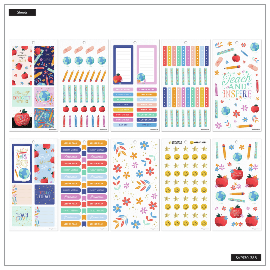 RESERVED Happy Planner teacher sticker books 2024