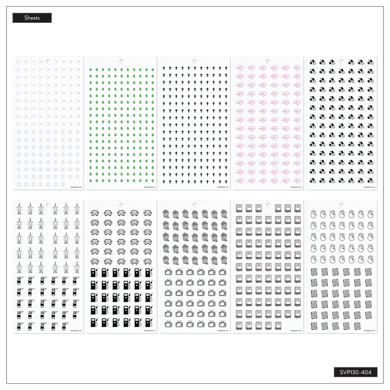Everyday Neutral Icons - Value Pack Stickers โ Happy Planner