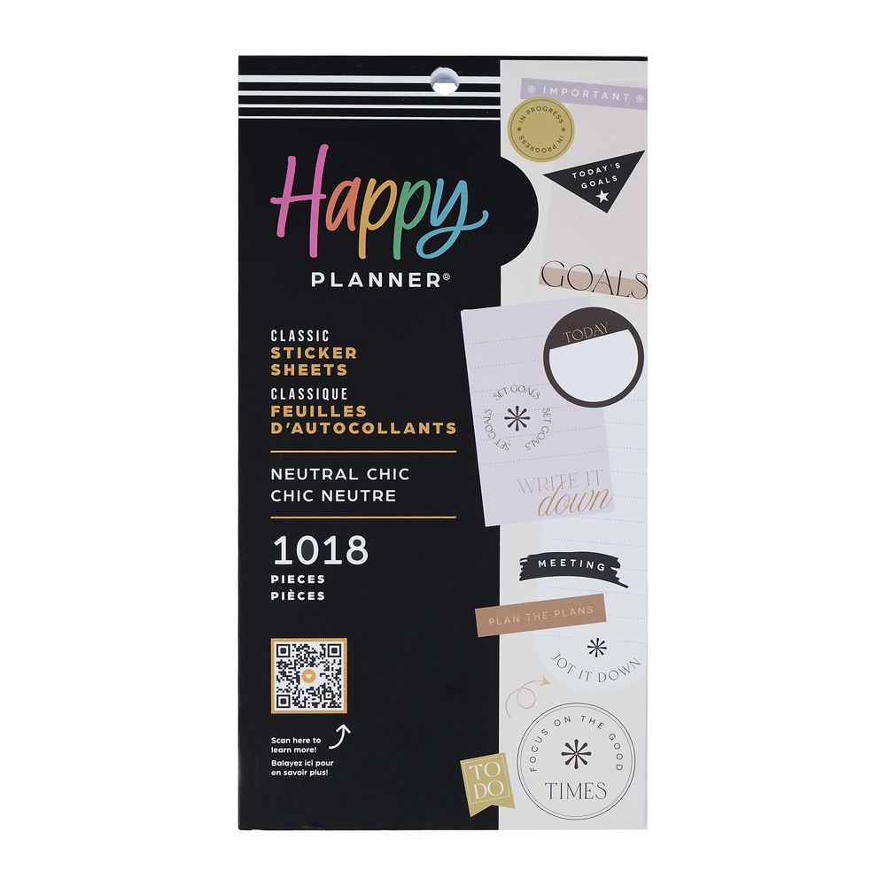 Neutral Chic - Value Pack Stickers โ Happy Planner