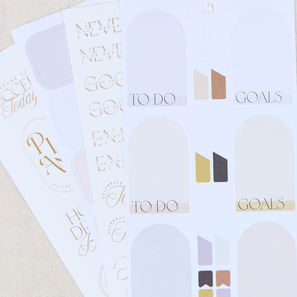 Neutral Chic - Value Pack Stickers โ Happy Planner