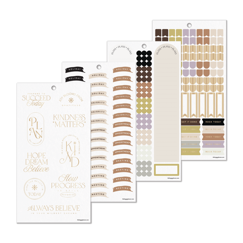 Neutral Chic - Value Pack Stickers – Happy Planner