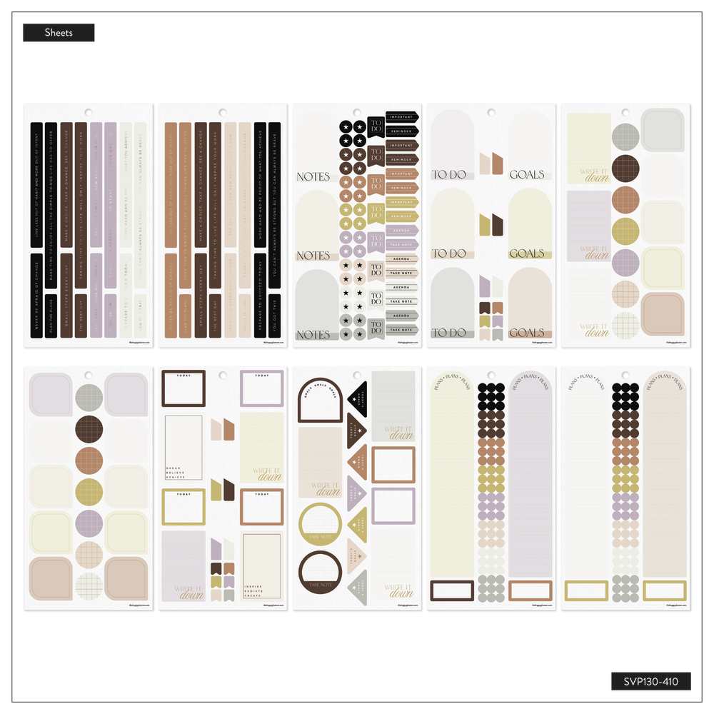 Neutral Chic - Value Pack Stickers – Happy Planner