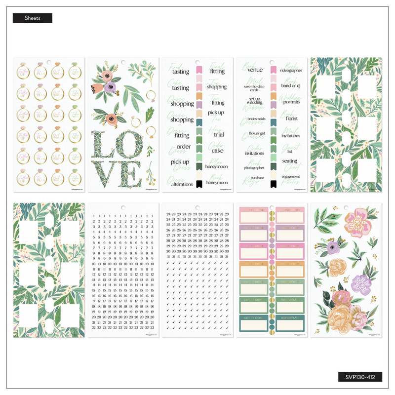 Garden Wedding - Value Pack Stickers - Big