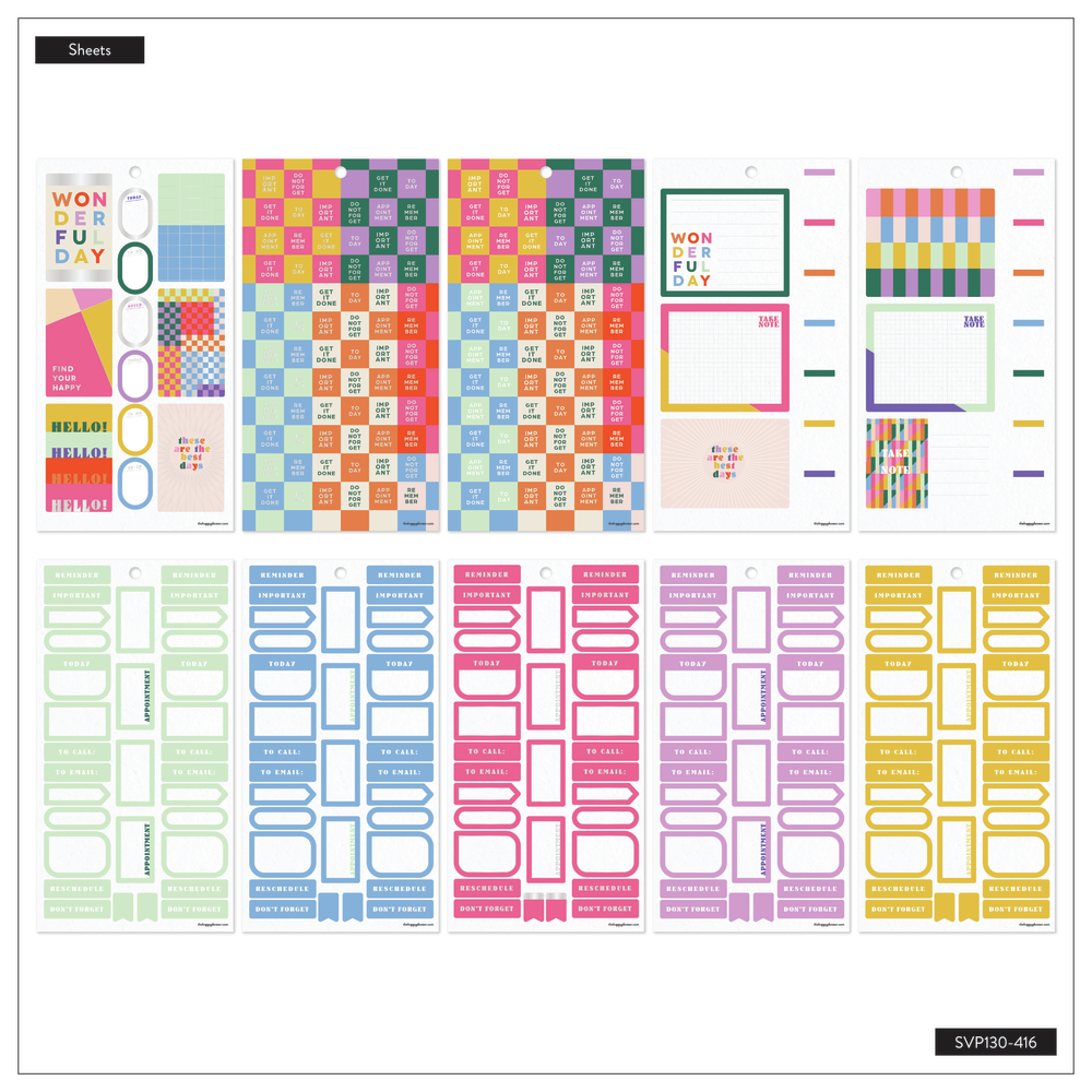 Sticker Blocks Page Building Blocks - Value Pack Stickers – Happy Planner