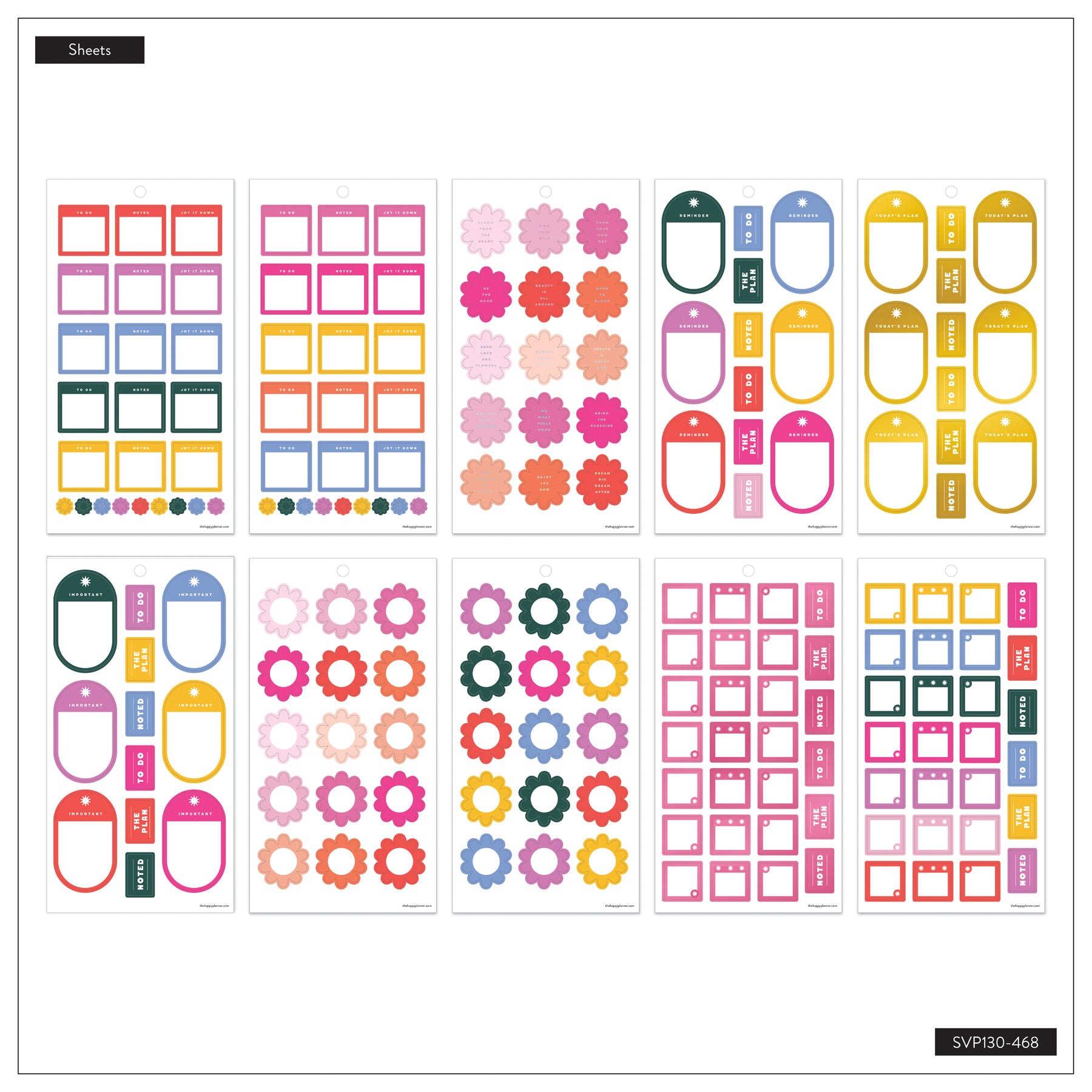 Sample Colour Stickers Color Vibe - Value Pack Stickers – Happy Planner