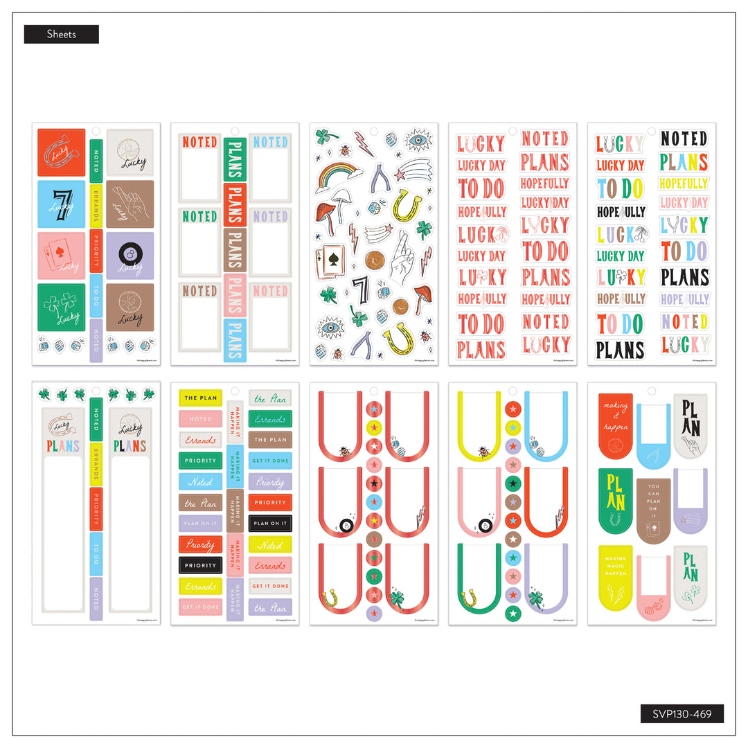 Happy Rocky Dialy！！ Lucky Day - Value Pack Stickers – Happy Planner