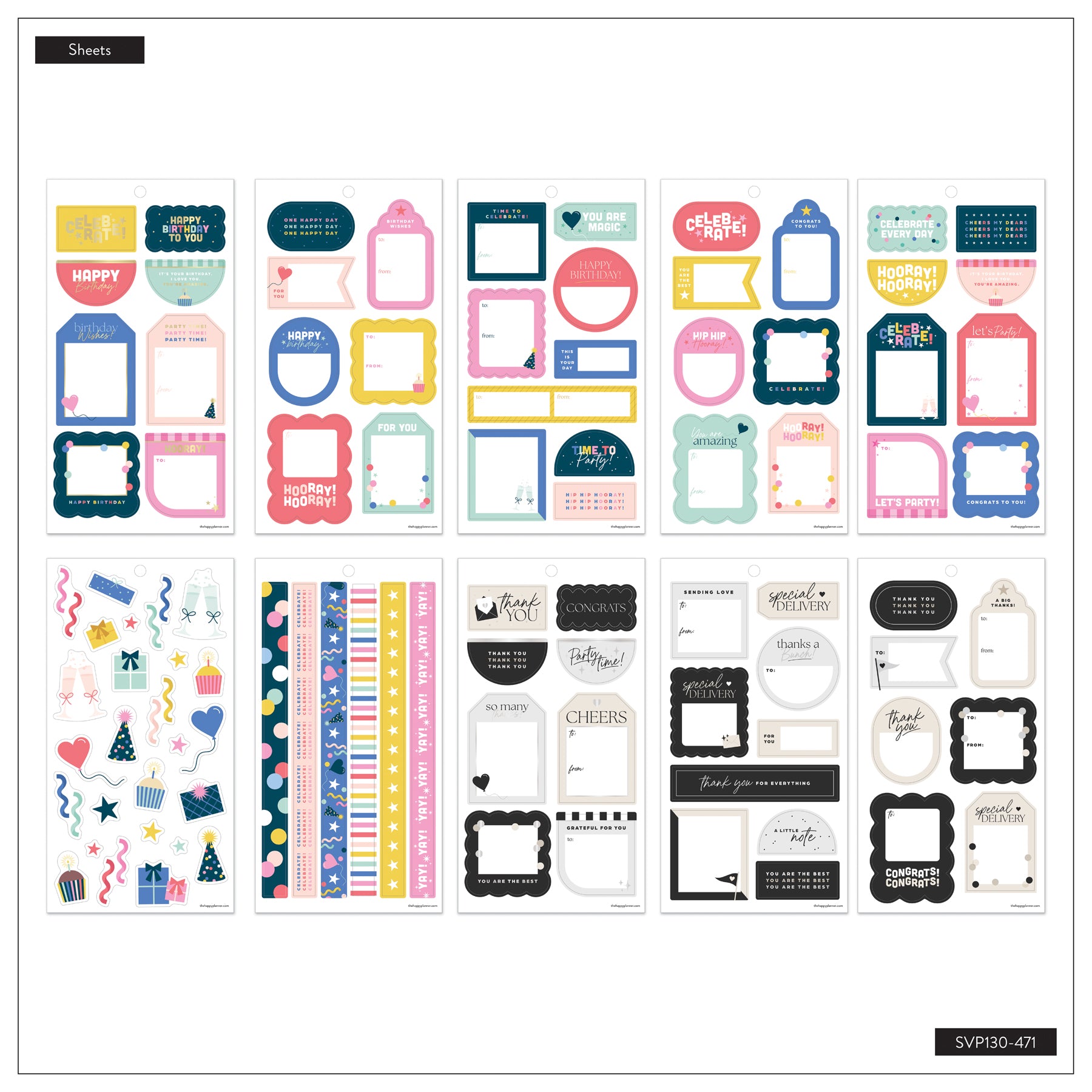 Tag Form Sticker Seasonal Gift Tags - Value Pack Stickers – Happy Planner