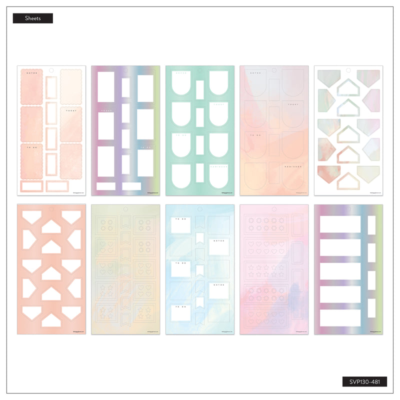 Pastel Colorful Boxes - Value Pack Stickers