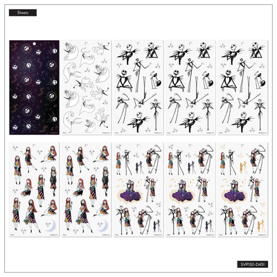 Disney Tim Burton's The Nightmare Before Christmas Celestial - Value Pack Stickers - Big