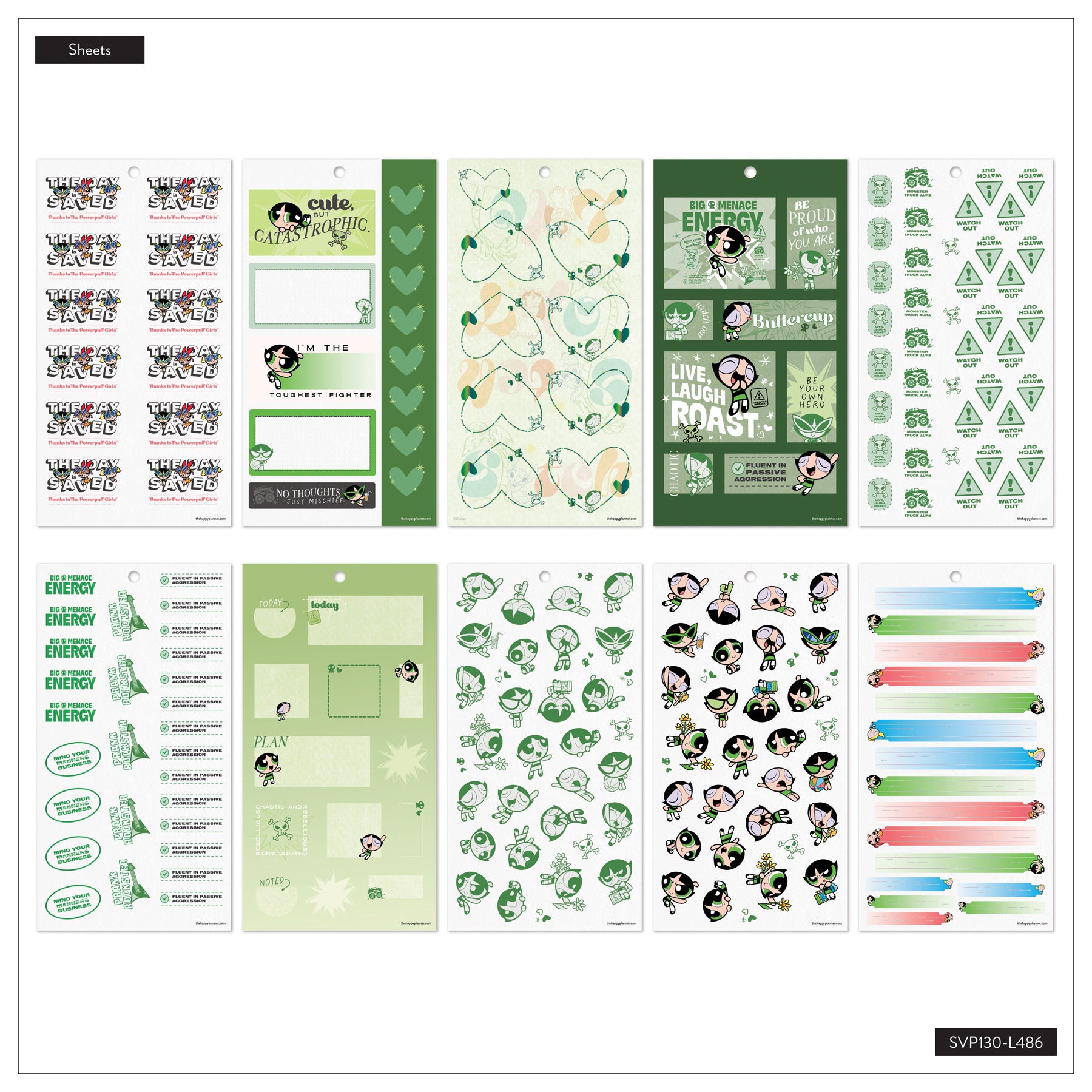 The Powerpuff Girls - Value Pack Stickers – Happy Planner