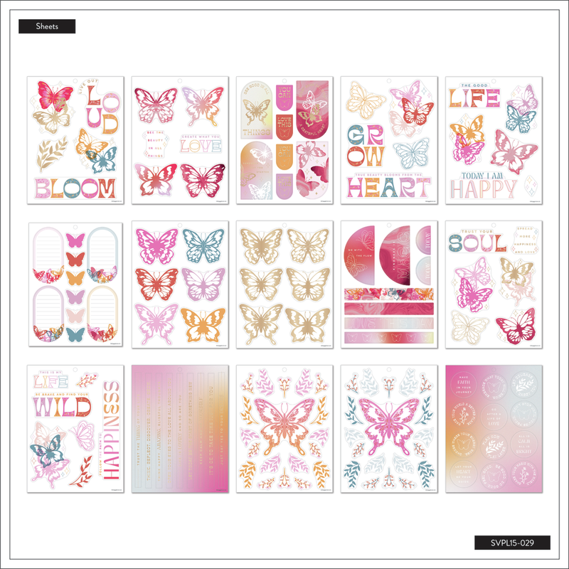 Butterfly Bliss - Large Value Pack Stickers