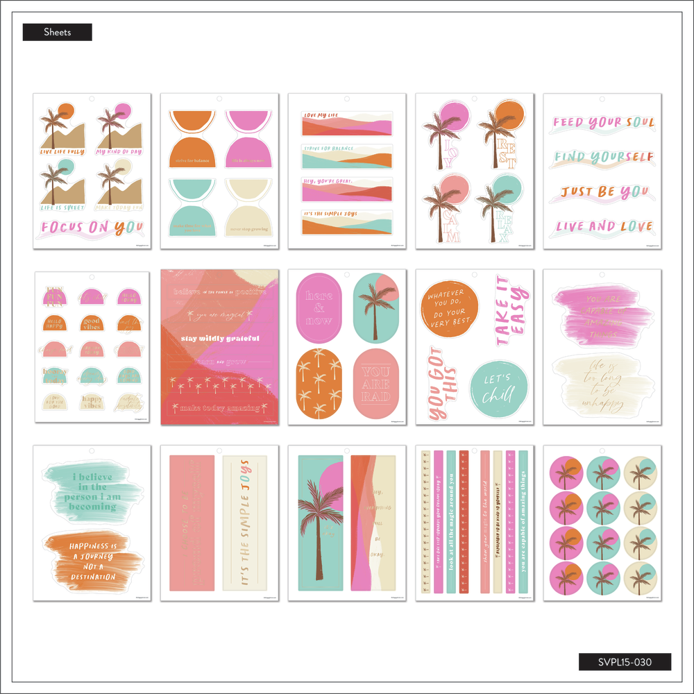 Organic Wellness - Large Value Pack Stickers – Happy Planner for Free Printable Heavy Package Sticker