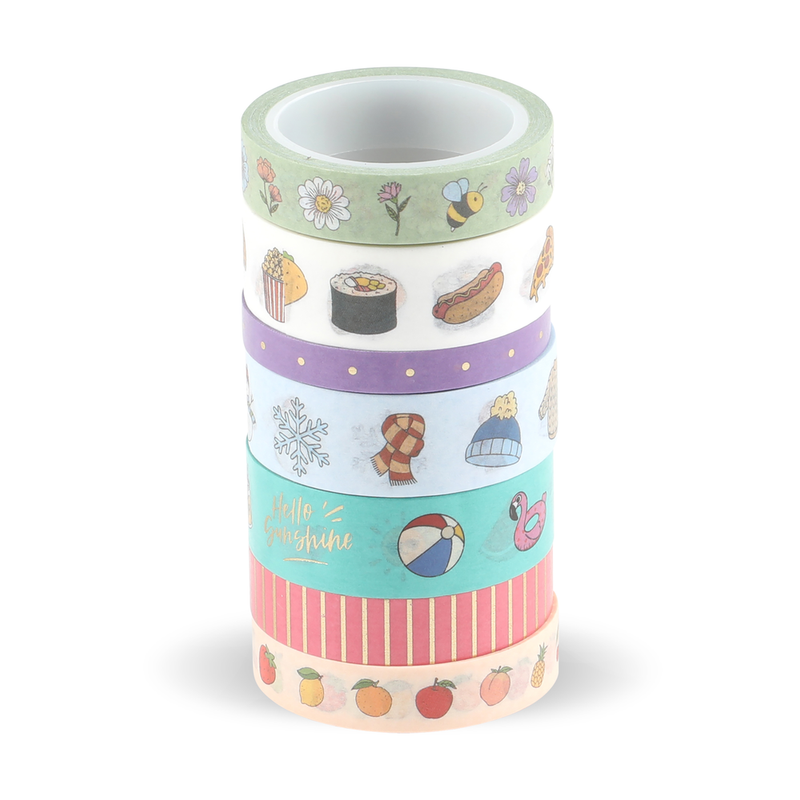 Happy Planner Washi Tape 7/Pkg-All The Things Icons