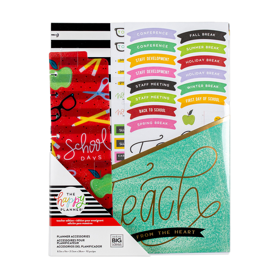 School Days - Big Teacher Accessory Pack – Happy Planner