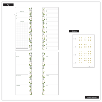 Botanical Blooms - Skinny Mini Undated Planner Bundle