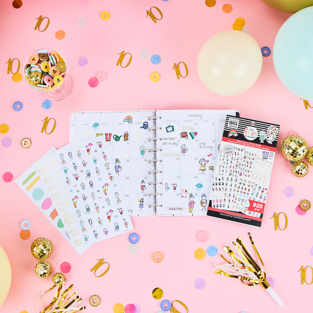 Golden Cheers 10 Year Anniversary Bundle - 5 Sticker Books +