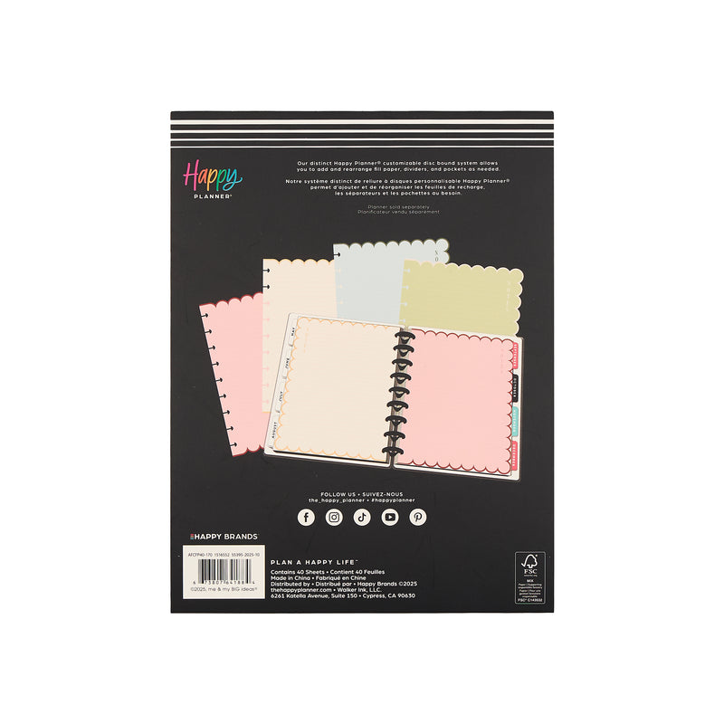 Café Coquette - Scalloped Edge Dotted Lined Classic Filler Paper - 40 Sheets