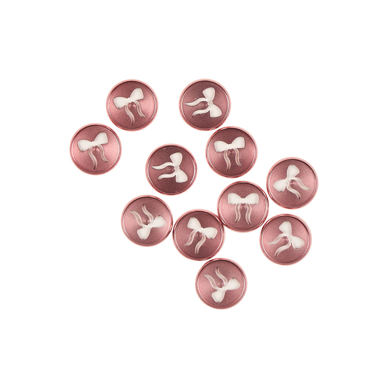 Pink Bow Cutout - Medium Metal Disc Set