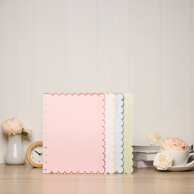 Café Coquette - Scalloped Edge Dotted Lined Big Filler Paper - 40 Sheets