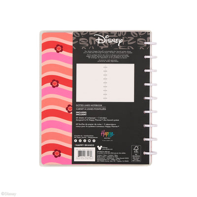 Disney Minnie Mouse Bow Happy - Dotted Lined Classic Notebook - 60 Sheets