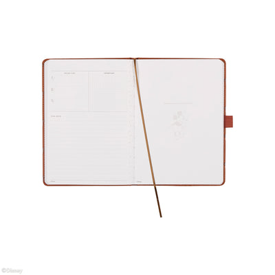 Undated Premium Camel Disney Mickey Mouse Book Bound Planner - Small Dashboard Layout - 12 Months