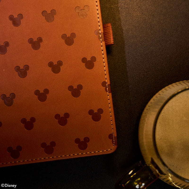Undated Premium Camel Disney Mickey Mouse Book Bound Planner - Small Dashboard Layout - 12 Months