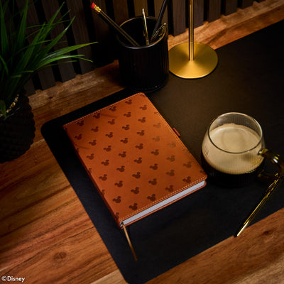 Undated Premium Camel Disney Mickey Mouse Book Bound Planner - Small Dashboard Layout - 12 Months