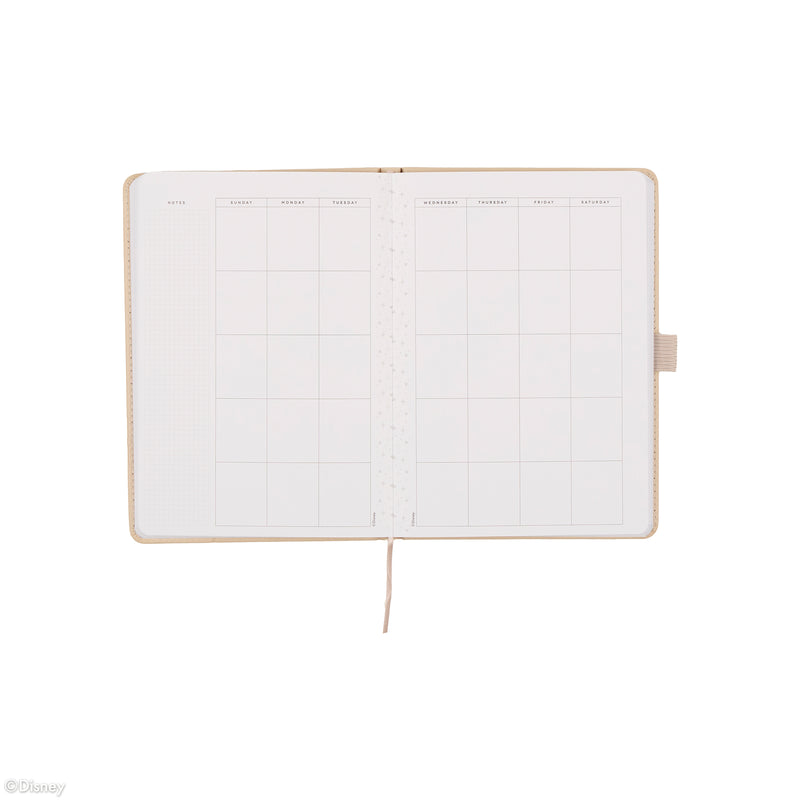Undated Premium Ivory Disney Mickey Mouse Book Bound Planner - Small Dashboard Layout - 12 Months