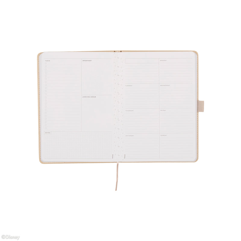 Undated Premium Ivory Disney Mickey Mouse Book Bound Planner - Small Dashboard Layout - 12 Months