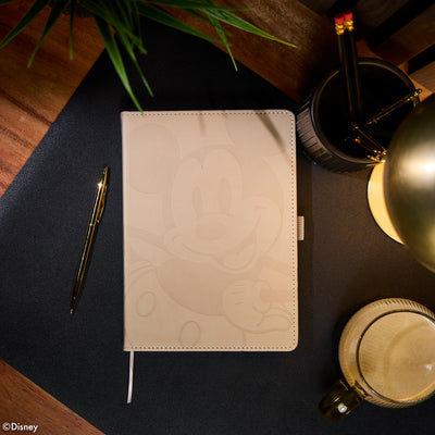 Undated Premium Ivory Disney Mickey Mouse Book Bound Planner - Small Dashboard Layout - 12 Months