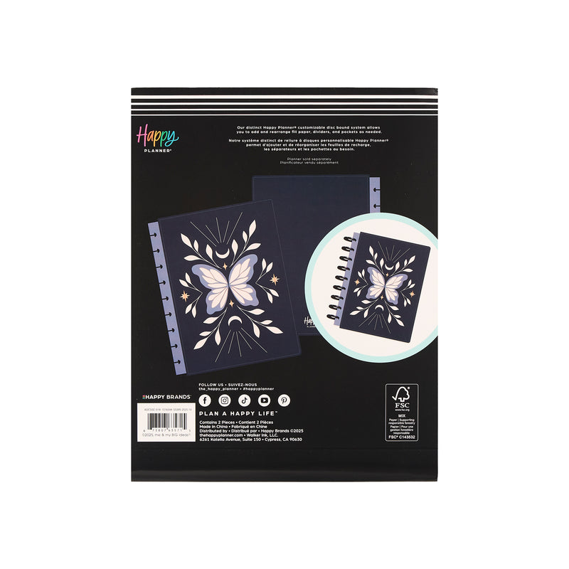 Starlight Flutter - Embroidered Snap In Classic Planner Cover