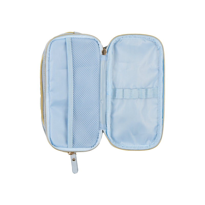 Cornflower - Textured Fabric Pen & Pencil Zip Pouch