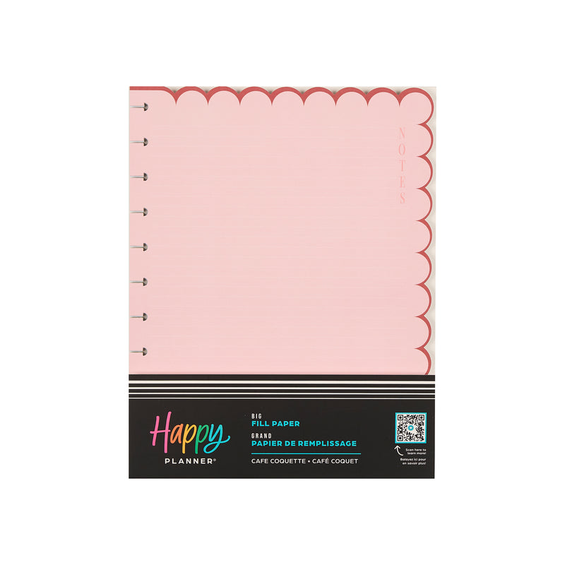 Café Coquette - Scalloped Edge Dotted Lined Big Filler Paper - 40 Sheets
