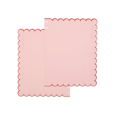 Café Coquette - Scalloped Edge Dotted Lined Big Filler Paper - 40 Sheets
