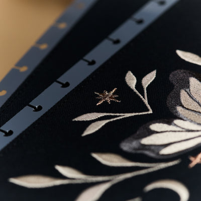 Starlight Flutter - Embroidered Snap In Classic Planner Cover