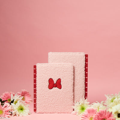 Disney Minnie Mouse Bow Happy - DELUXE Sherpa Snap In Classic Planner Cover