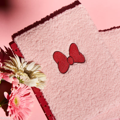 Disney Minnie Mouse Bow Happy - DELUXE Sherpa Snap In Classic Planner Cover